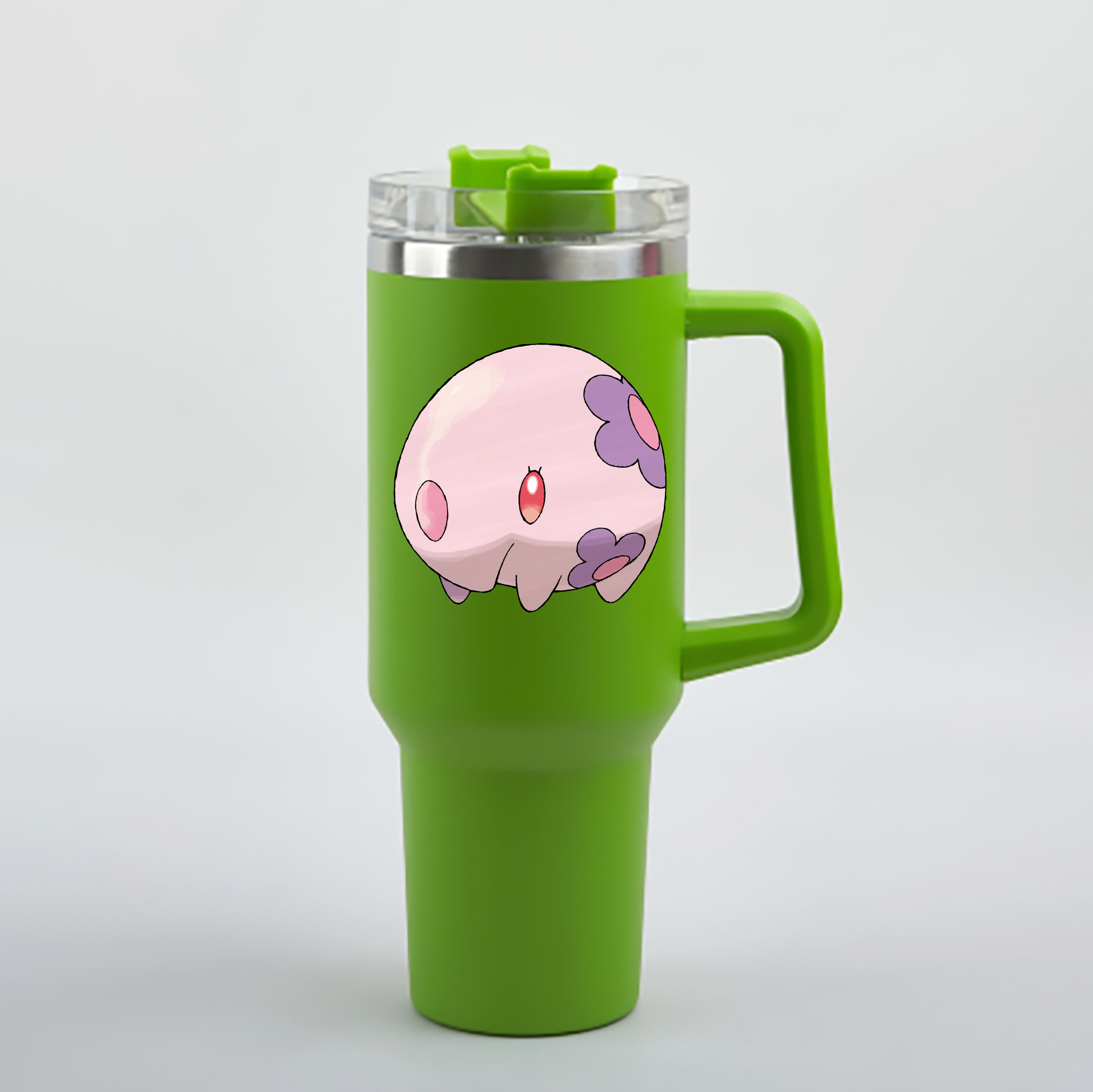 （画像用） ポケットモンスター Pokémon 1200mL車用タンブラー - クリスタルステッカー（プラスチックストロー付き）